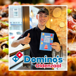 Domino's Oldenzaal verjaardagspizza voor Voedselbank Oost Twente