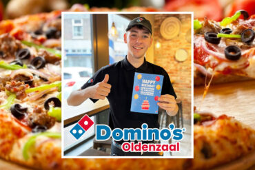 Domino's Oldenzaal verjaardagspizza voor Voedselbank Oost Twente