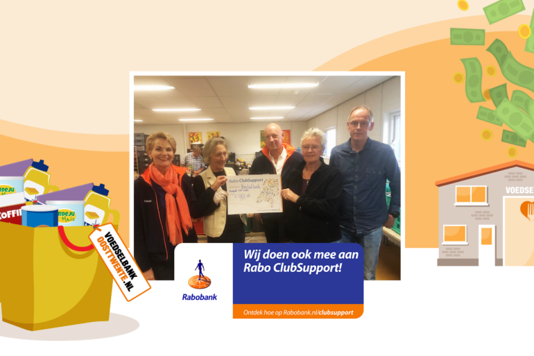 Rabo ClubSupport cheque voor Voedselbank Oost Twente