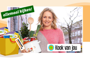 Kook van jou! TV programma waar de voedselbanken centraal staan. Yvon Jaspers kookt met voedselbank cliënten.