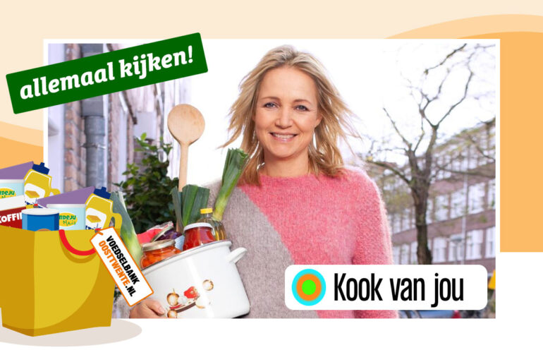 Kook van jou! TV programma waar de voedselbanken centraal staan. Yvon Jaspers kookt met voedselbank cliënten.
